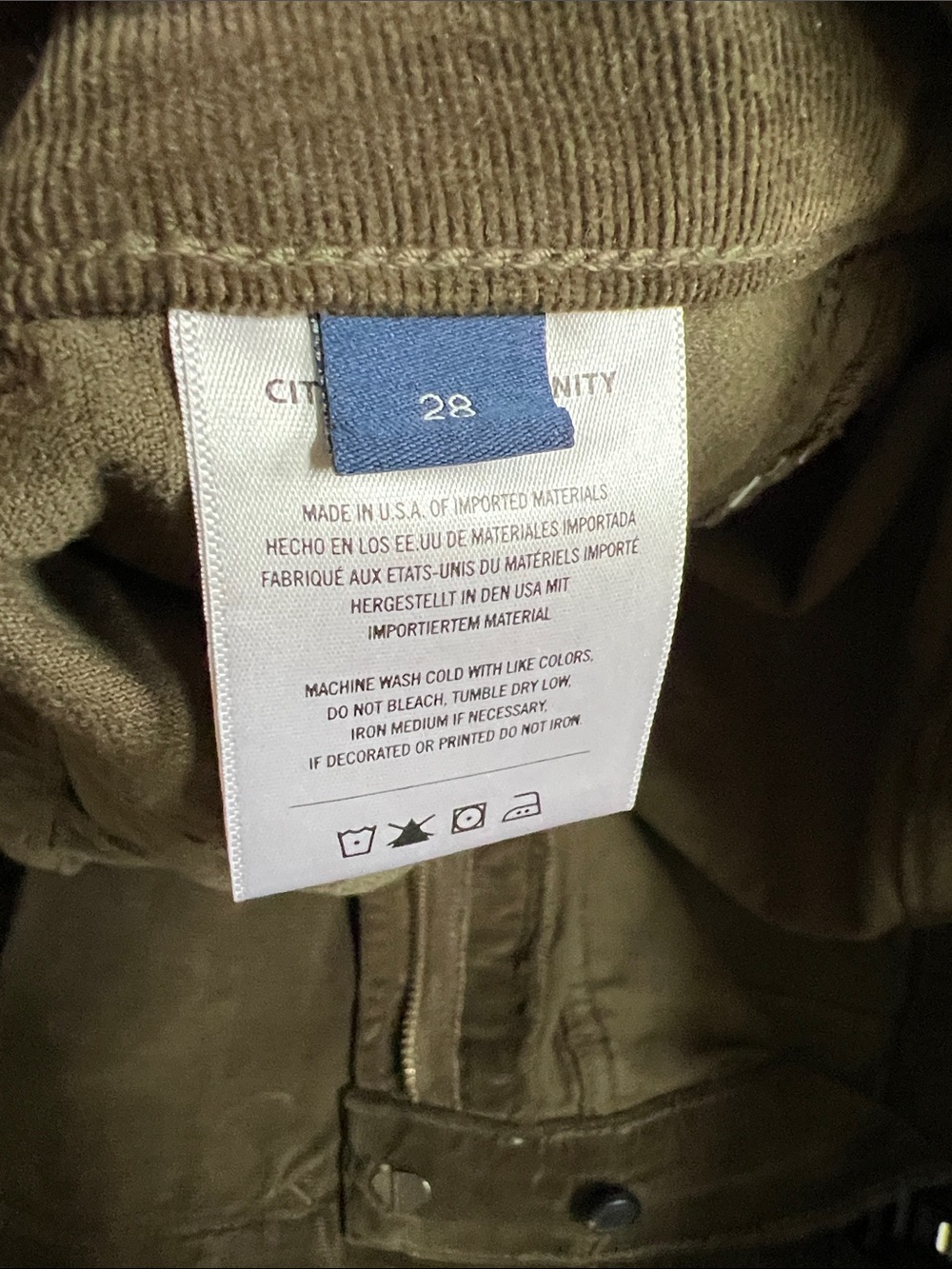 Citizens Of Humanity Size 28 ✨ Marcelle Corduroy Cargo Trousers- Dark Green - Picture 10 of 11